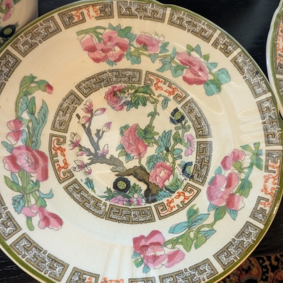 Staffordshire England Myott "Indian Tree" pattern Art Deco china tea set - Picture 5 of 7